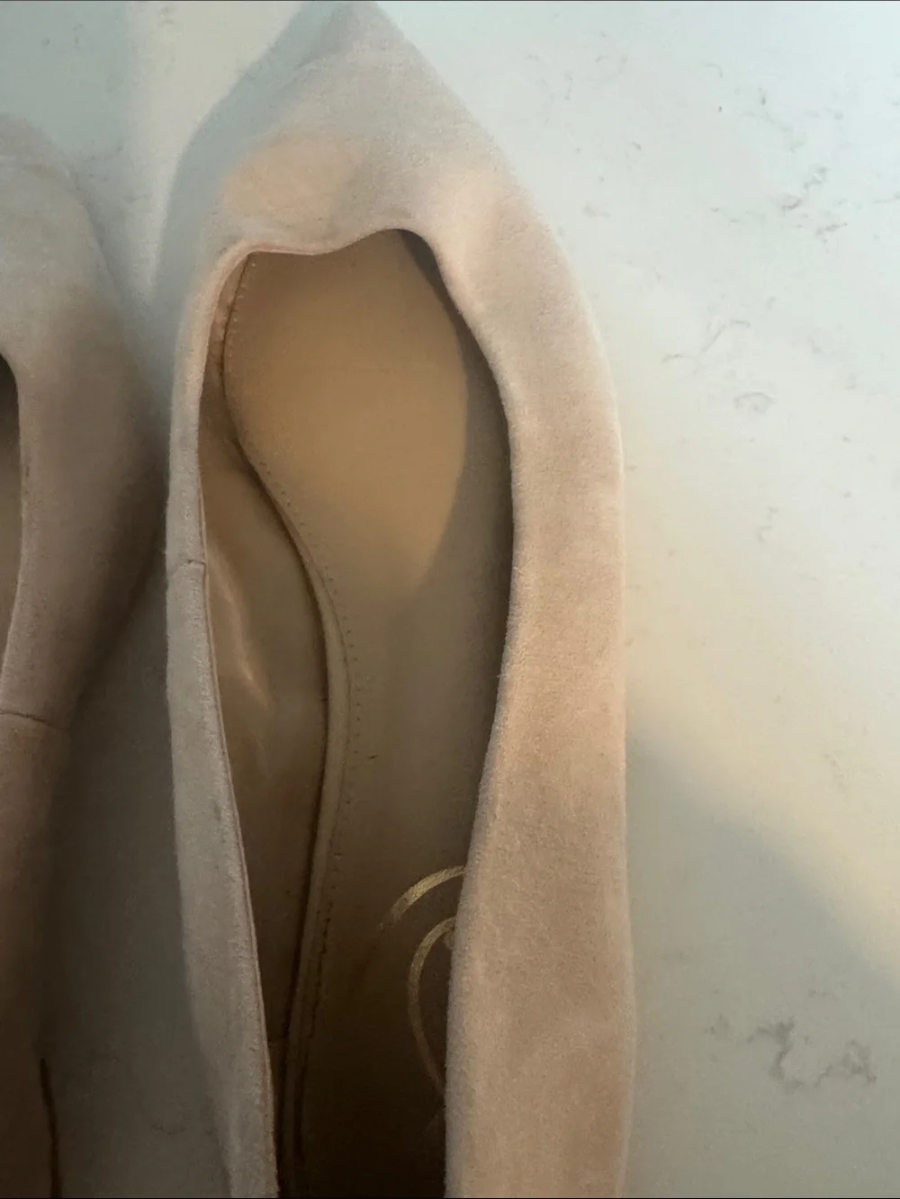 Sam Edelman Pointed-Toe Women’s Flats in Beige Suede